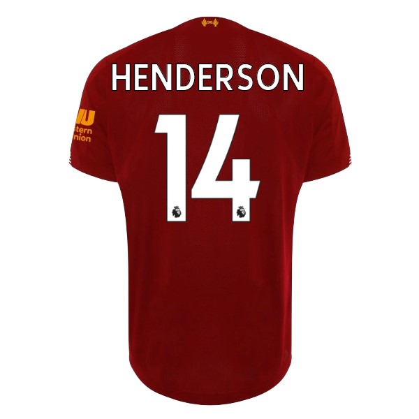 Camiseta Liverpool NO.14 Henderson 1ª Kit 2019 2020 Rojo
